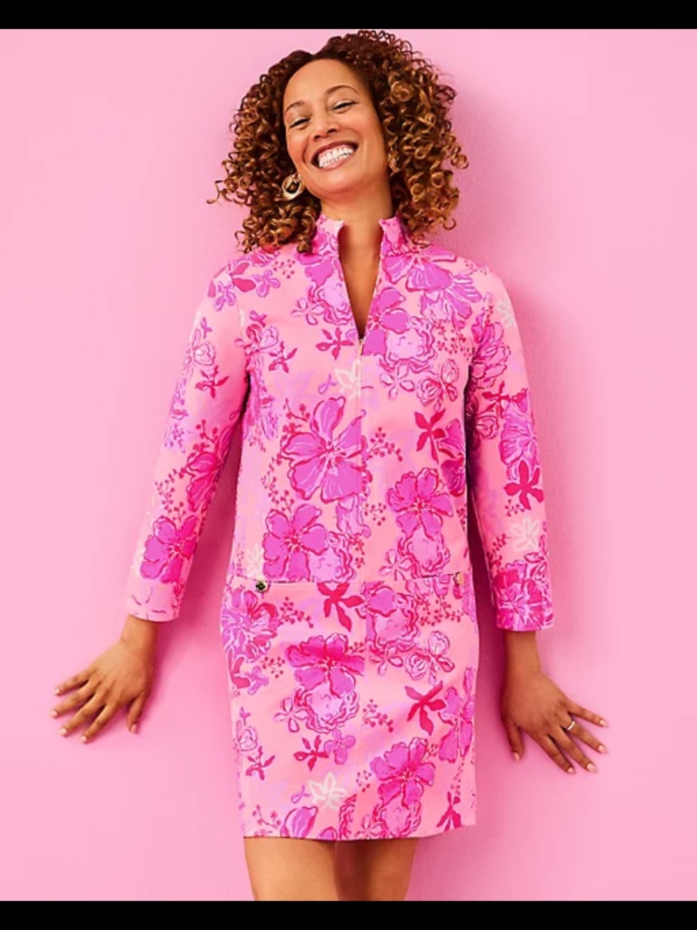Lilly Pulitzer Rosie Dress - Parigi Pink Supporting Squad (size M) NWT
